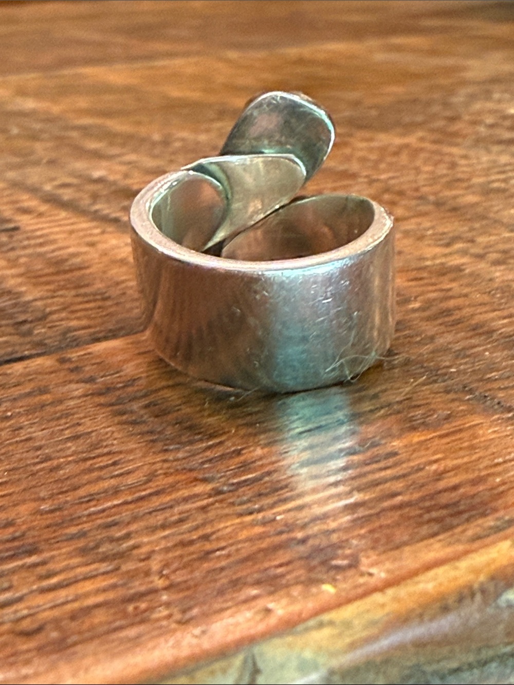 Lilly Barrack Sterling Silver Ring with Aquamarine & Opalescent Cabochon. - Picture 5 of 9